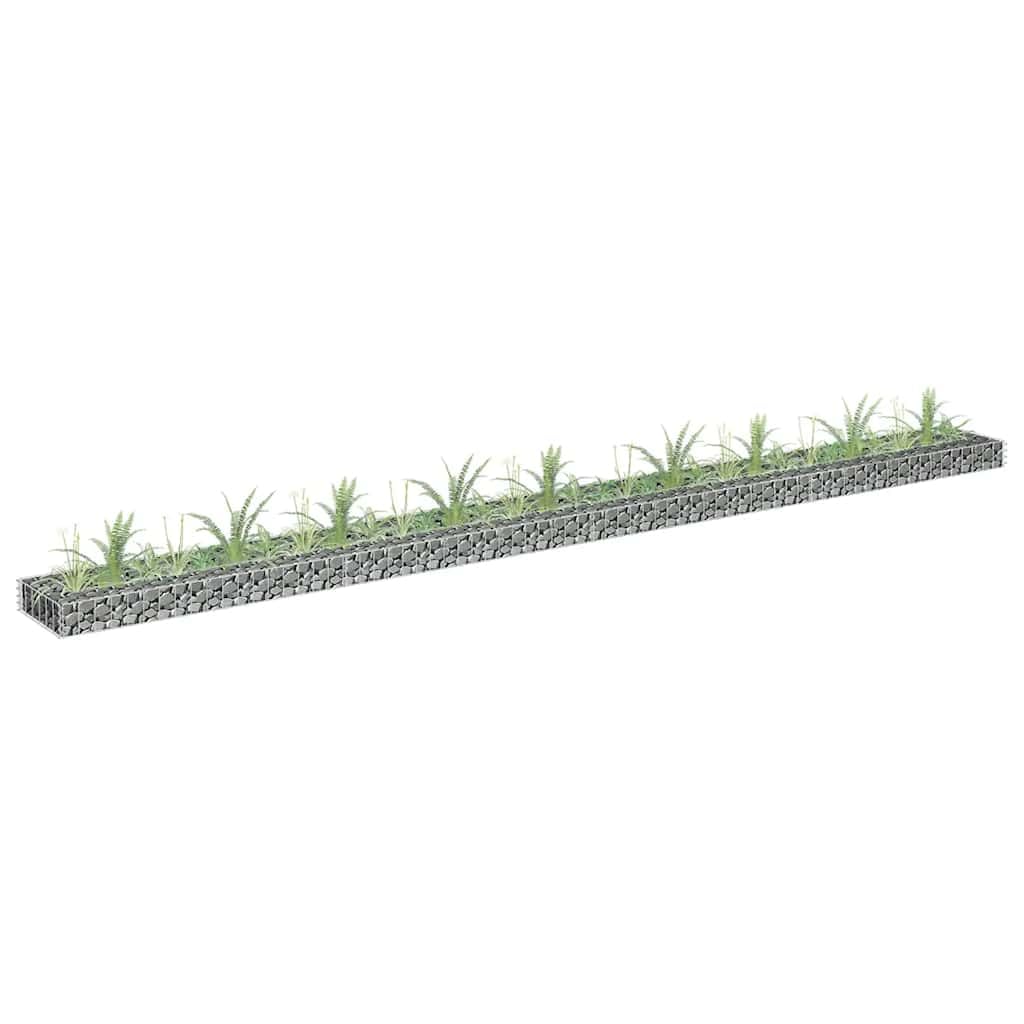Gabion Raised Bed Silver Galvanized Steel Large Durable, Gardening, Pots & Planters, 145640