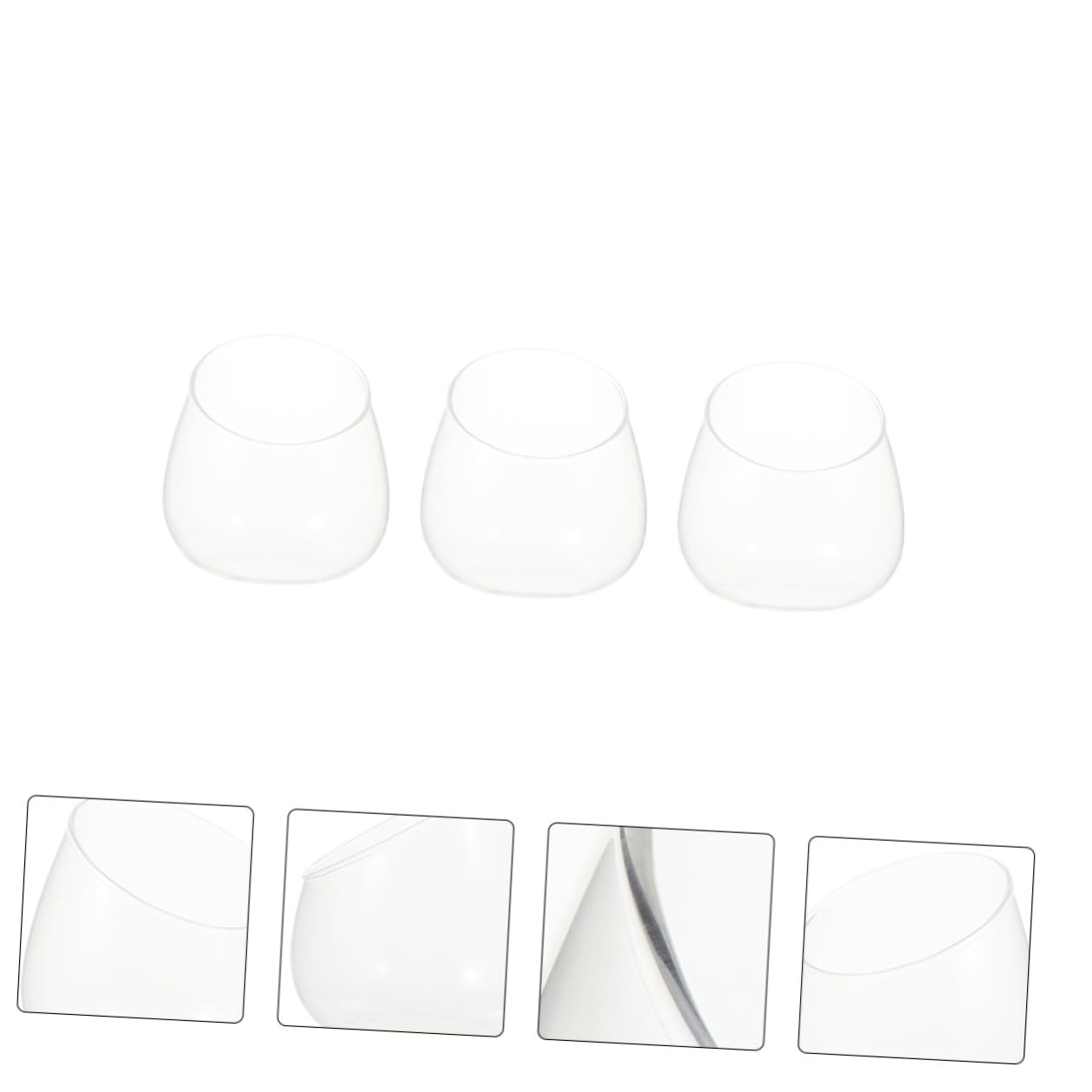 ABOOFAN 3pcs Glass Slant Cut Terrarium Bottles for Plant Display Decorative Landscape Ornaments for Home Desk Shelf and Dining Table Decor