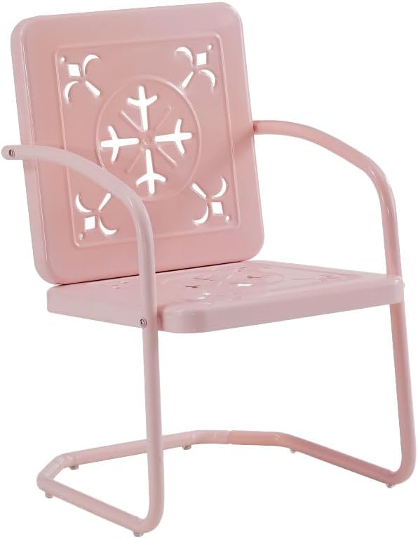 Crosley Furniture Azalea 2-Piece Outdoor Chair Set, Vintage Retro Metal Patio