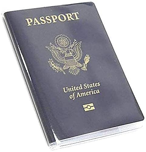 Clear Transparent Passport Cover Holder Case Organizer ID Card Travel Protector (Clear x5)