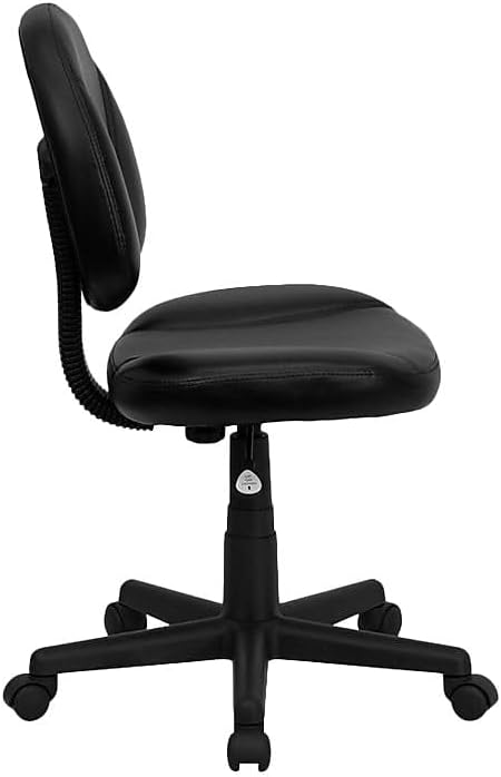 Flash Furniture Ronald Mid-Back Black LeatherSoft Swivel Ergonomic Task Office
