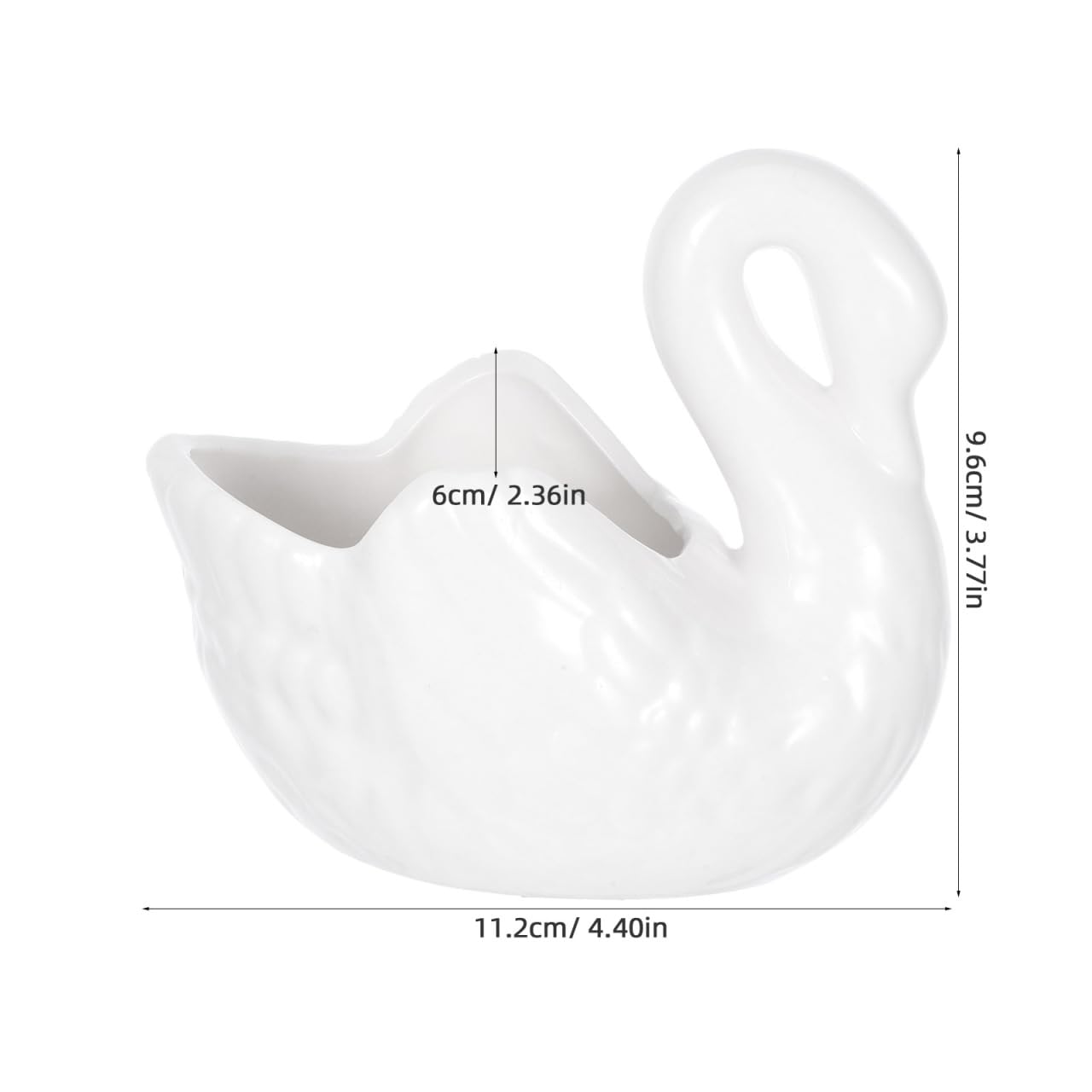 BESTonZON 1Pc Creative Swan Shaped Flower Pot Household Plant Container with Drain for Succulents Cacti for Home Office Garden Decor for Plant