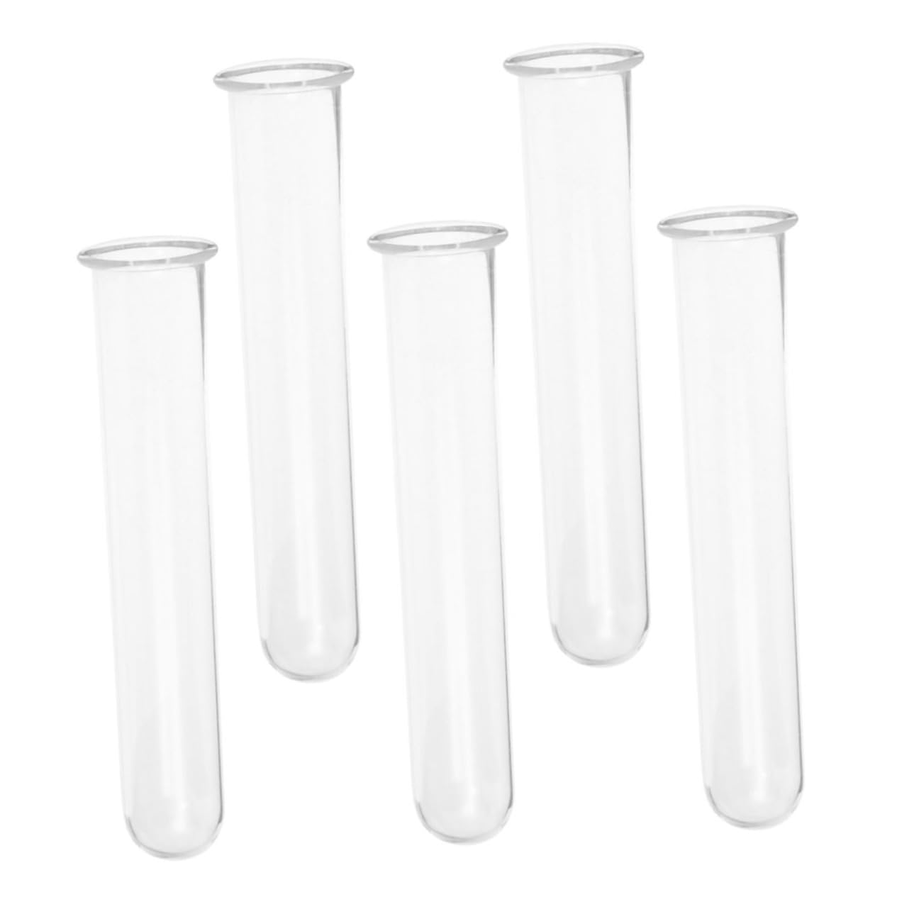 Alipis 5pcs Hydroponic Glass Test Tube Vases for Plant Propagation Transparent Glass Plant Vases for Home and Office Decor Sturdy Wear Floral Water Tubes Multi Use Desk Terrarium