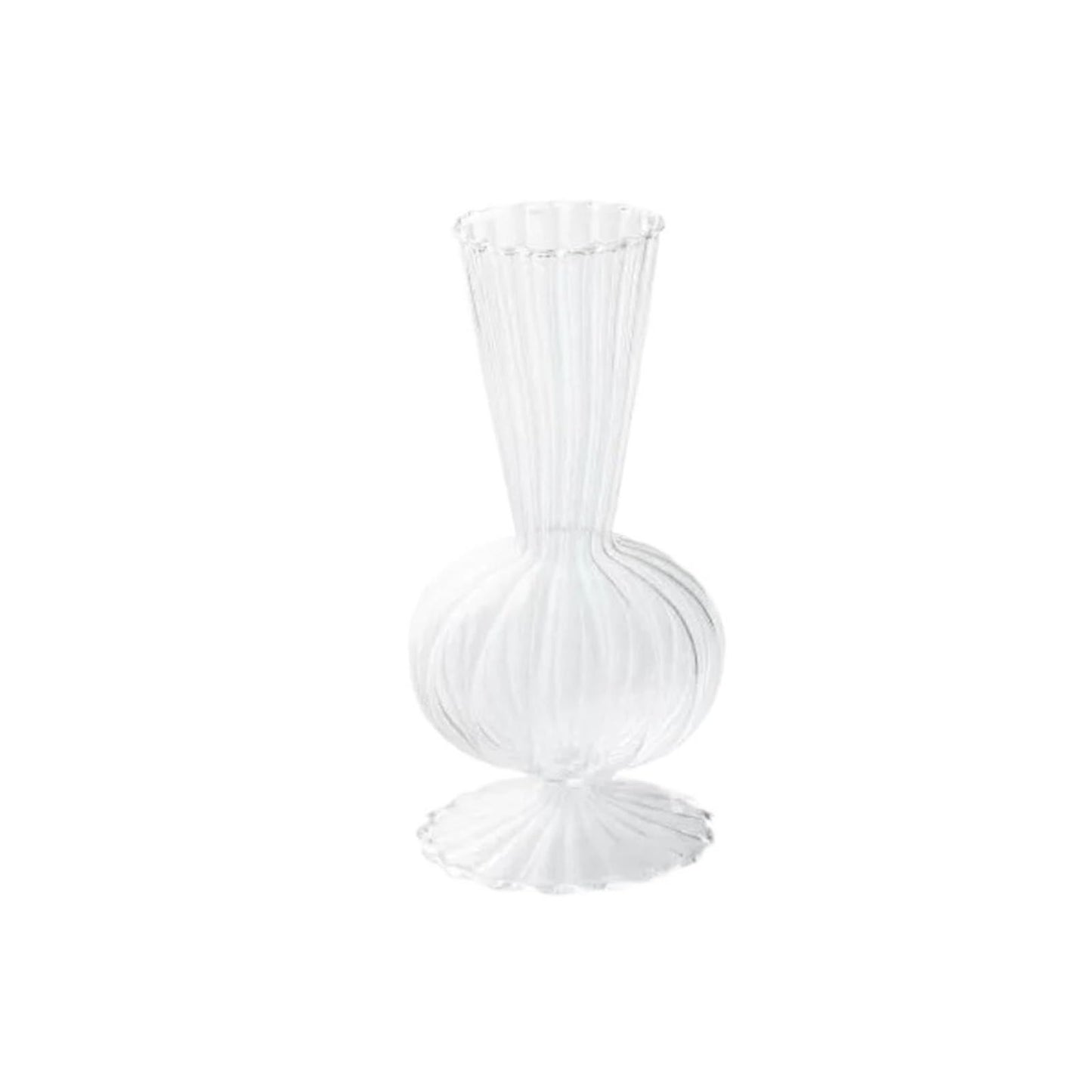Transparent Hydroponic Vases Container Bottle Plant Arrangement Glass Table Creative Terrarium Flower Pot(4.8X15X7.2CM)