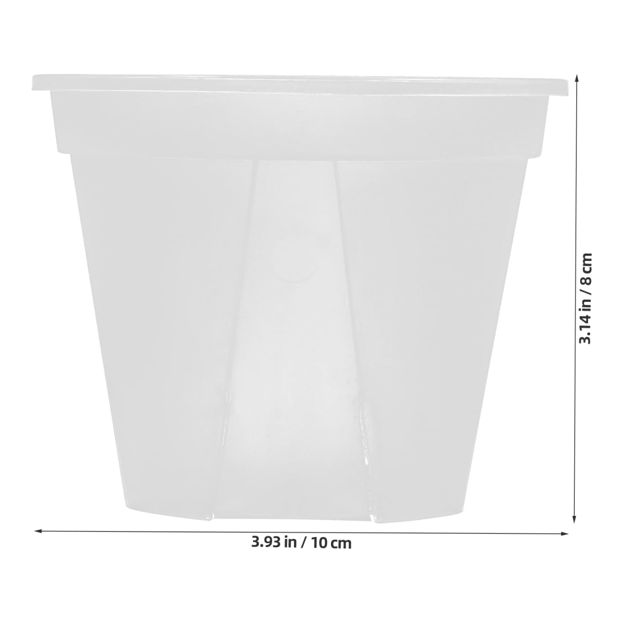 Alasum Transparent Planter Pots with Drainage Holes 10 Pack Clear Plastic Nursery Pots 3.93X3.93X3.14In for Succulents Cactus Orchid Small Flowers Root Control for Home Office