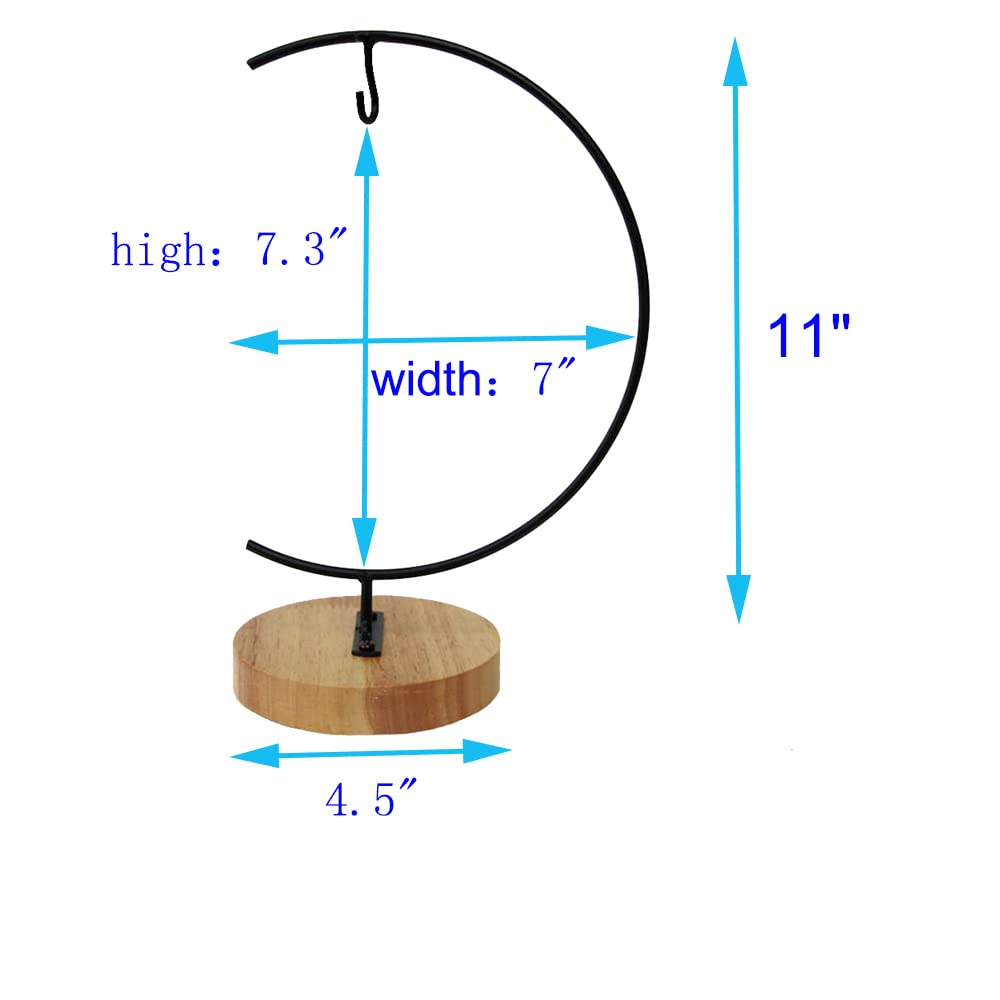 WOCTDTHW Ornament Display Stand Holder Iron Hanger for Chrismas Hanging Glass Globes (C Shape 2 Pcs)
