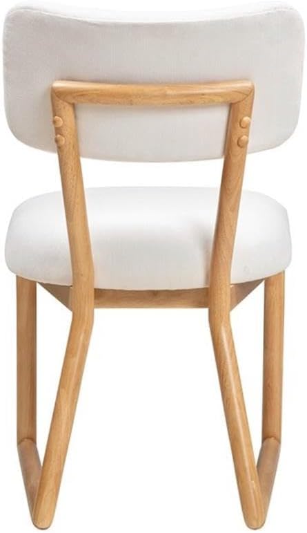 Pemberly Row Contemporary Dining Chair, Cream Recycled Fabric Upholstery