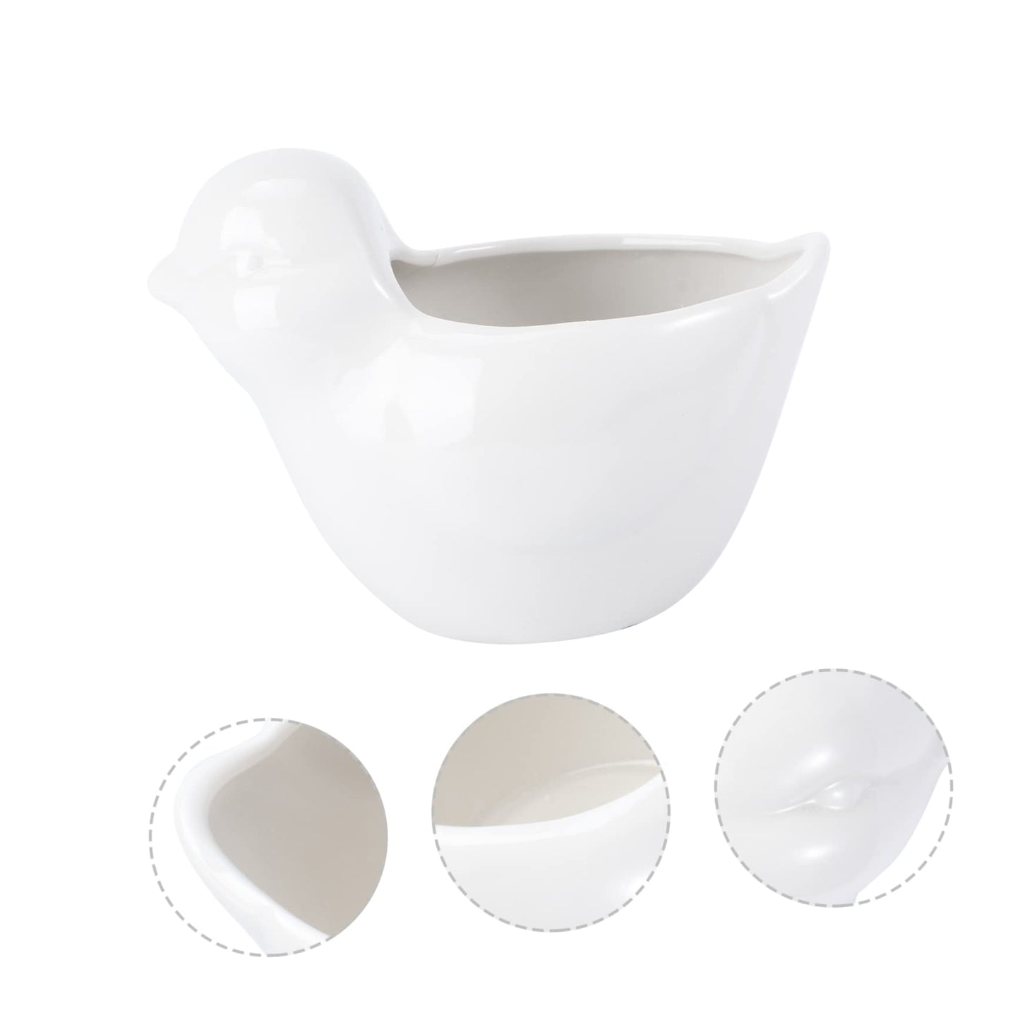 Milisten Succulent Planting Ceramic Bird Flower Pot Creative Animal Figurine Planter