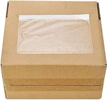 7.5" x 5.5" Clear Adhesive Top Loading Packing List/Shipping Label Envelopes Pouches (1000-Pack)