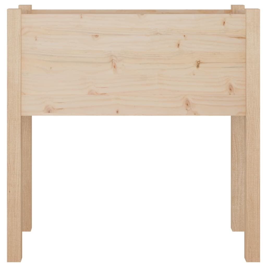 WXGTBKPR Solid Pine Wood Garden Planter Box, 27.6-Inch Square Outdoor Flower Bed for Patio, Deck, Balcony, Rustic Vegetable Container Stand