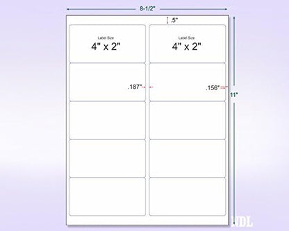 NextDayLabels - 8-1/2 x 11" Neon Color High Light Fluorescent Labels for Laser & Inkjet Printer (Green Fluorescent, 4 x 2" - 10 Per Page | 250 Labels)