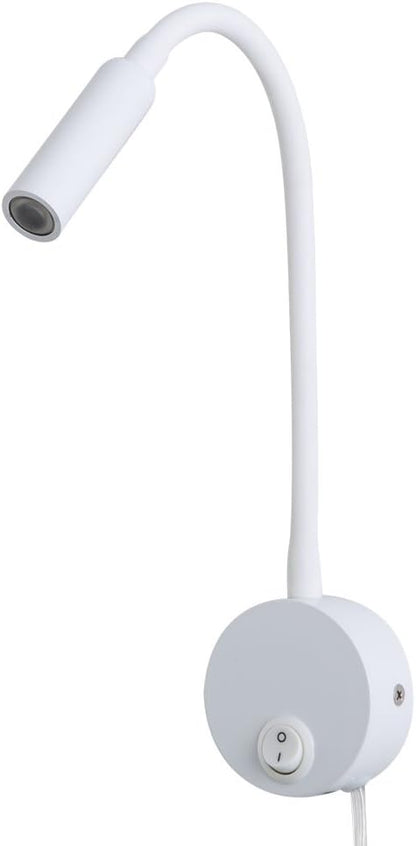 Wall Sconces Light Reading Lamp 3W Warm White 3000K Cord for Reading Books in Bed