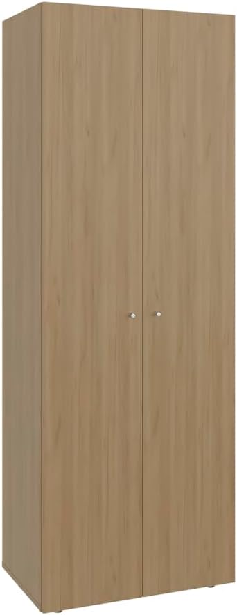 Soham Closet System Eco-Friendly Bedroom Organizer in Macadamia Finish