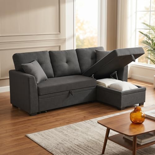 Convertible Sofa Bed, L Shape Sleeper Sofa