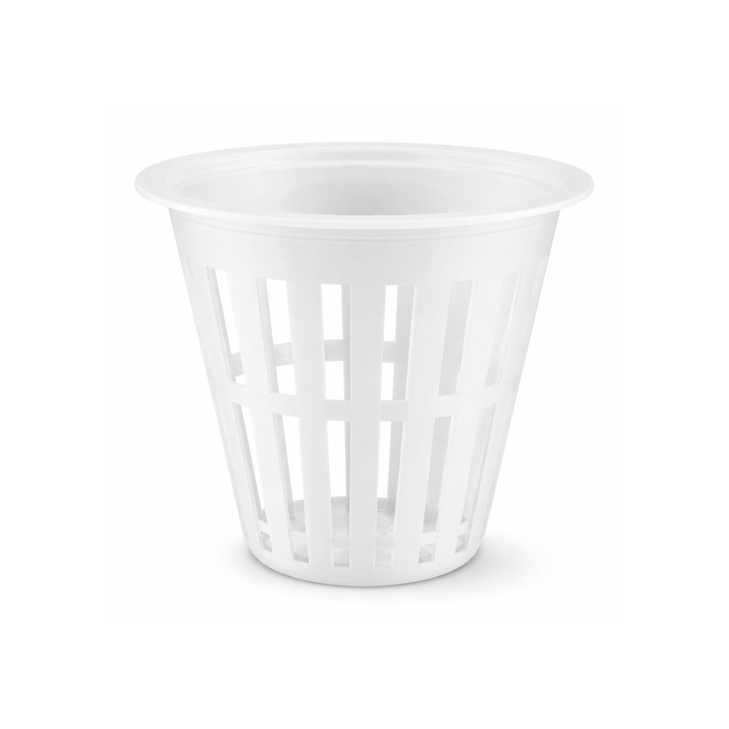 AUNMAS 2 Inch Plastic Net Cups, 10 Pack Garden Slotted Mesh Net Pots Hydroponic Pots for Hydroponics, Orchids, Aquaponics, Seed Starting (White)
