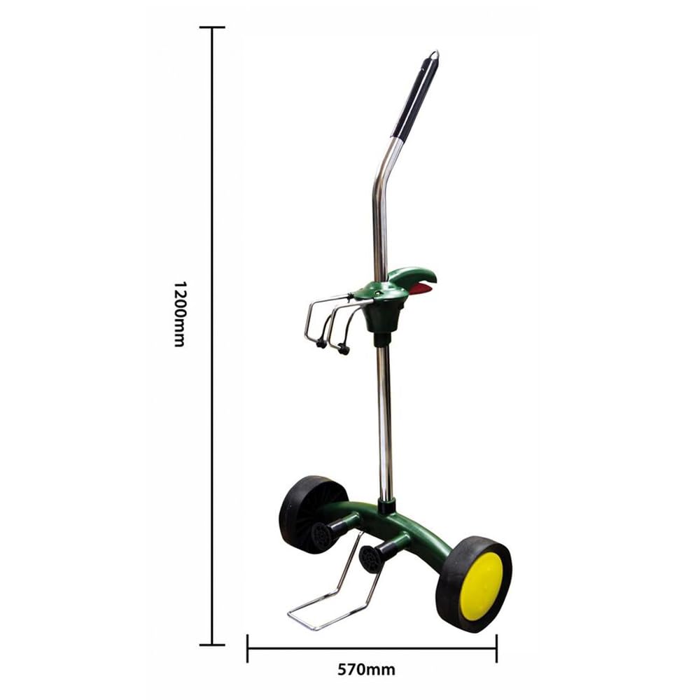 Yeatool Garden Pot Mover Dolly Heavy Duty Plant Caddy Wheeled Trolley with Adjustable Handle Flat Free Wheels for Plant Pot