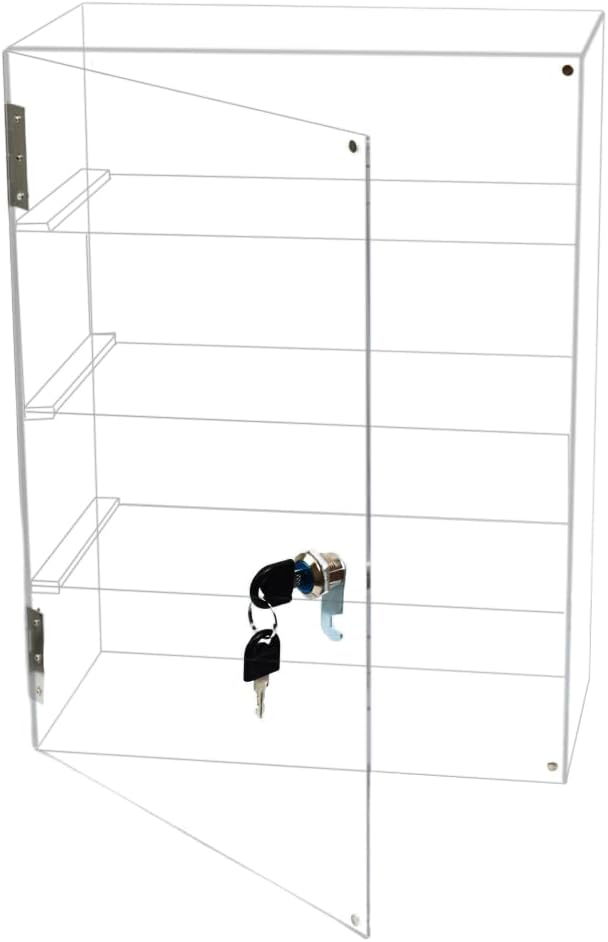 4 Shelf Clear Acrylic Display Case