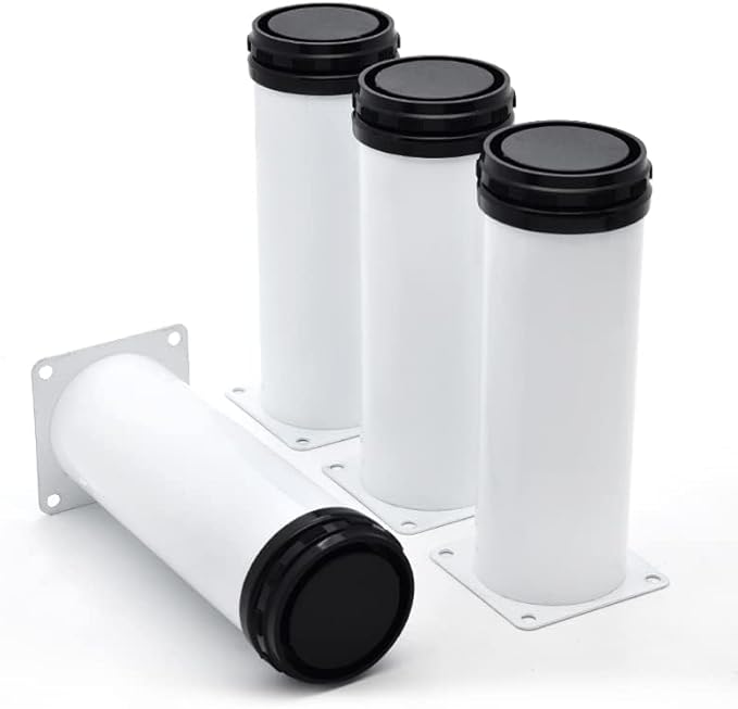 6 Inch Metal Furniture Legs Stainless Steel Adjustable Legs White Metal Legs