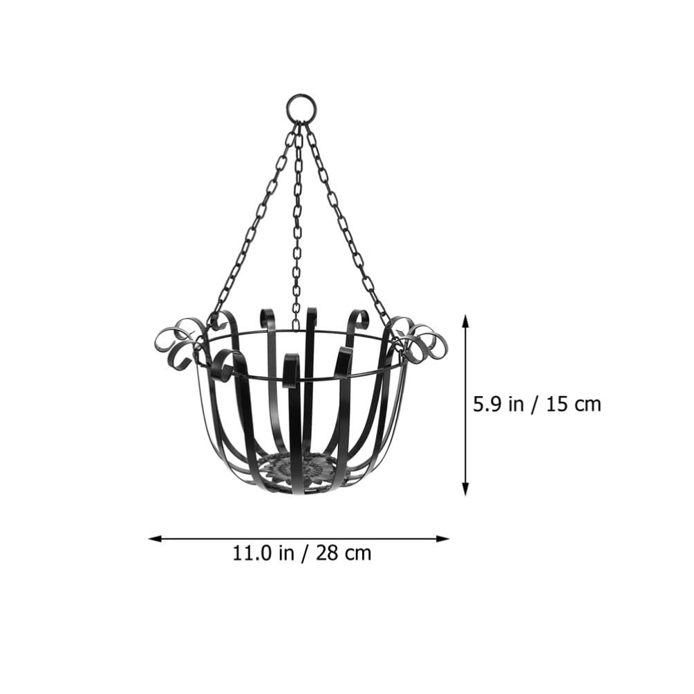 BESPORTBLE Flowerpot Hanging Baskets for Flowers Hanging Flower Pot Holder Wire Plant Basket Wire Hangers Metal Plant Holder The Chain Iron