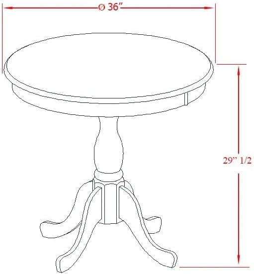 East West Furniture AMT-MAH-TP Antique Dining Room Table