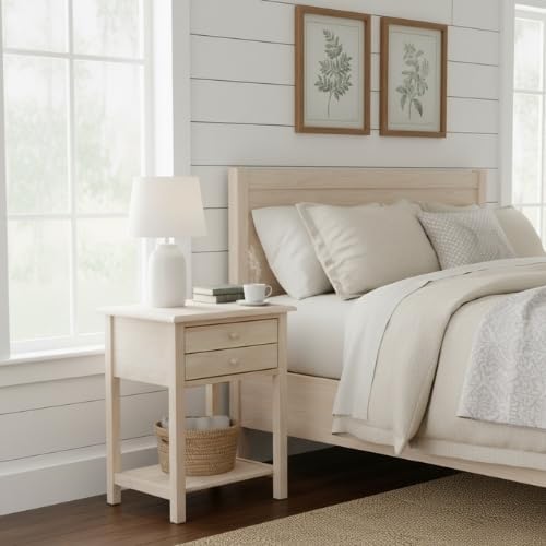 International Concepts, 25.6"H Rectangular Lamp/ End/ Side Table, 2 Drawers