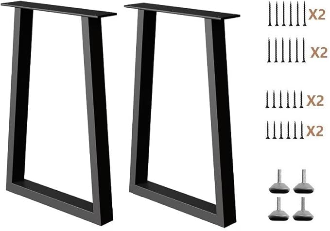 Metal Table Legs 28 inch, Heavy Duty DIY Industrial Desk Furniture Legs Set of