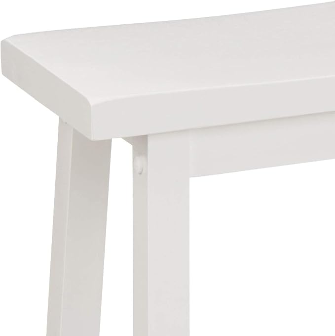 Amazon Basics Solid Wood Saddle-Seat Counter Height Bar Stools