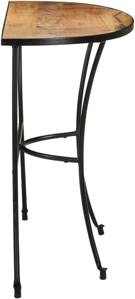Industrial Style Side Table, Natural Solid Mango Wood End Stand