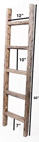 BARNWOODUSA Rustic Decorative Ladder