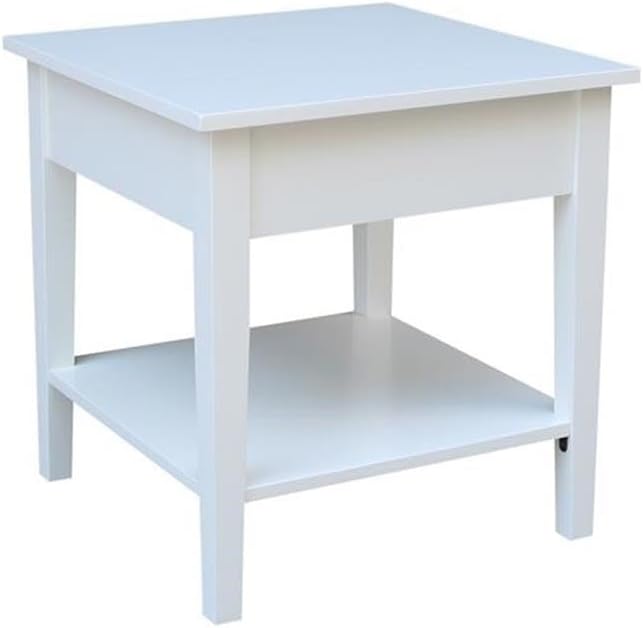IC INTERNATIONAL CONCEPTS Spencer White Wood End Table in White