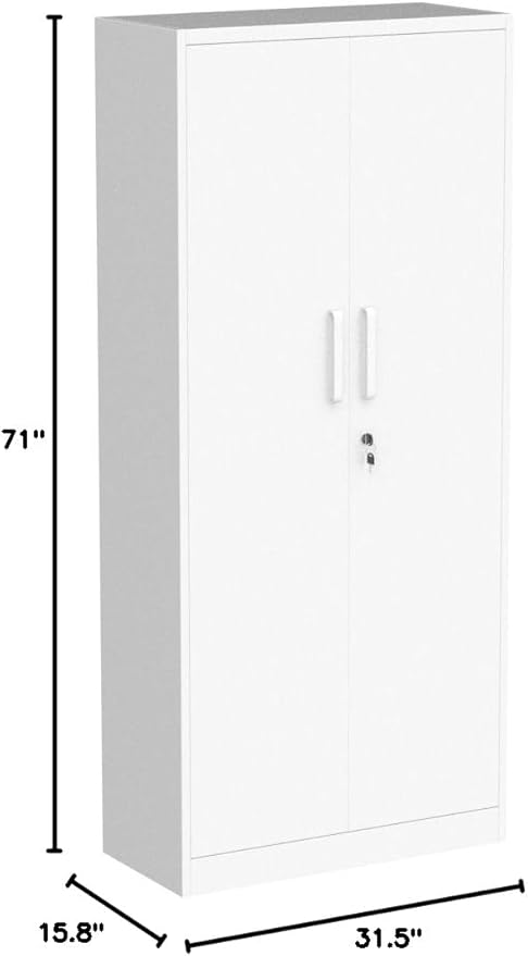 White Metal Storage Cabinet