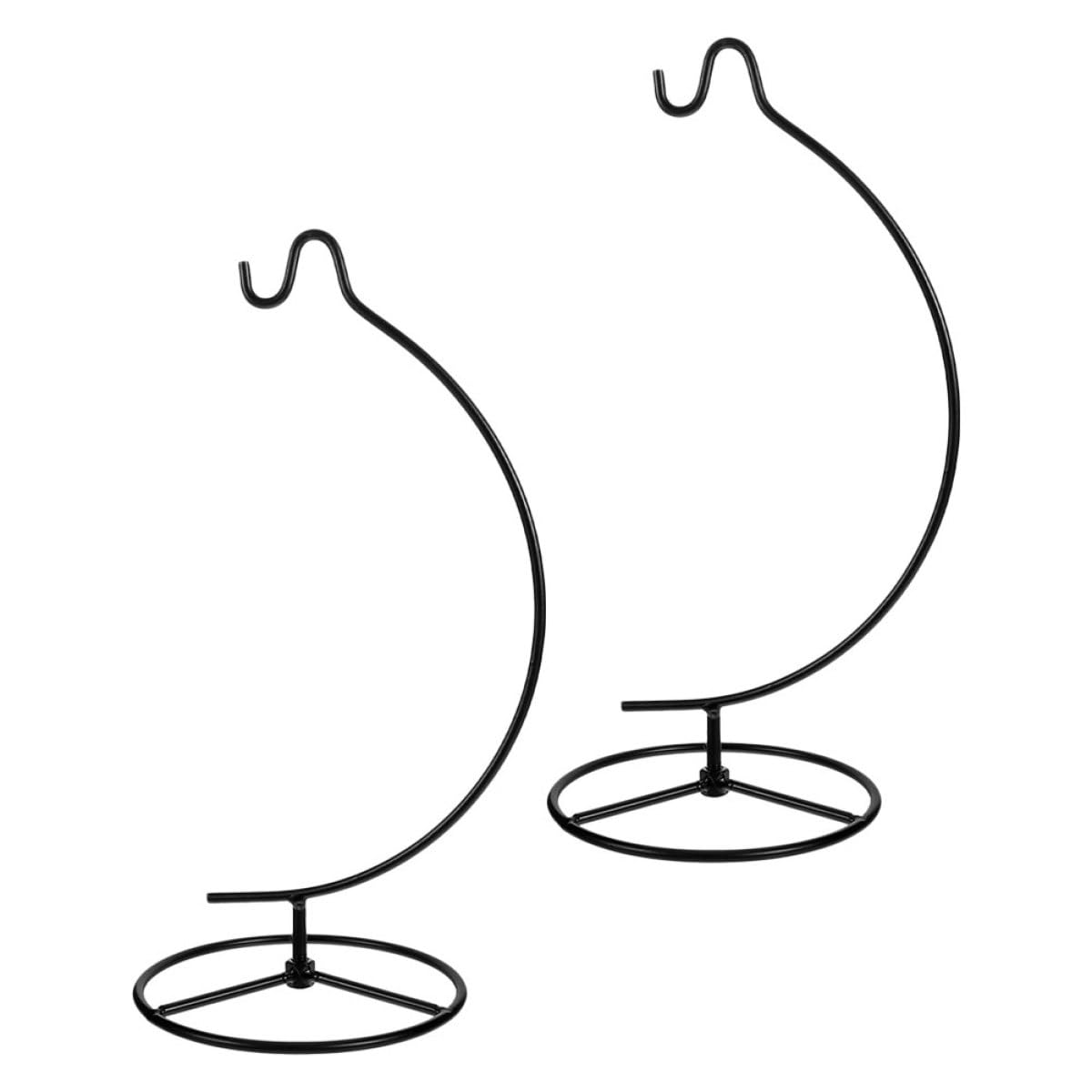 Abaodam 2pcs Iron Hanging Ornament Display Stand Moon-shaped Pothook Holder Metal Air Plant Stand Holder for Home Wedding Indoor Décor