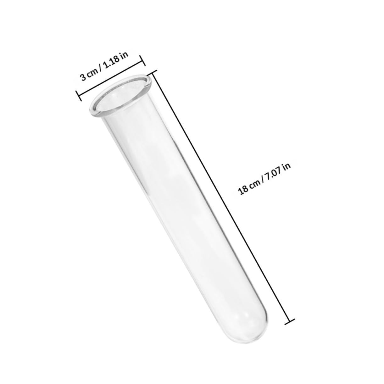 SHINEOFI 4pcs Glass Propagation Tubes Test Tube Vases Hydroponic Plant Holder 2.5x3x18cm Glass for Desktop Terrarium and Home Décor