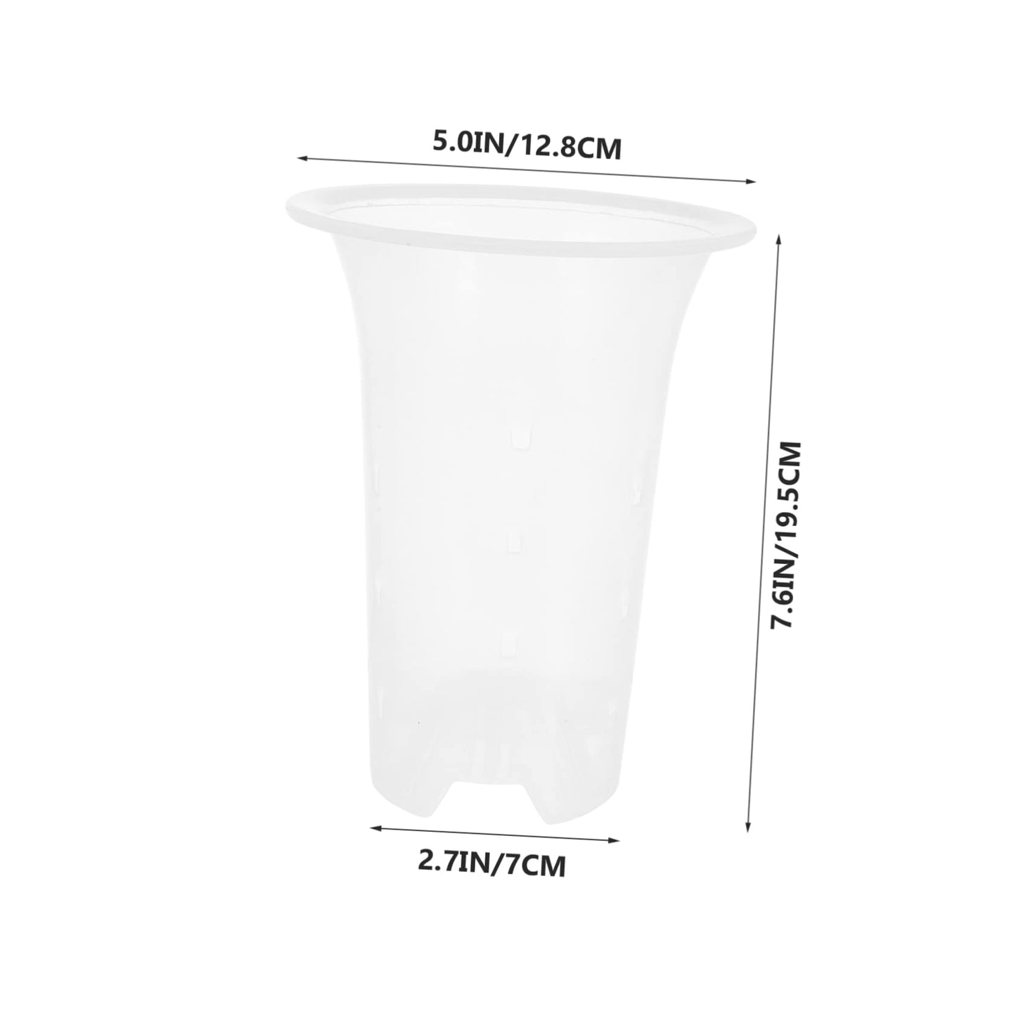 Gogogmee 5Pcs Orchid Planting Pots with Drainage Holes Plastic Flower Pots for Indoor Outdoor Gardening and Transplanting Versatile Plant Containers 5X7.67X2.75 Inch