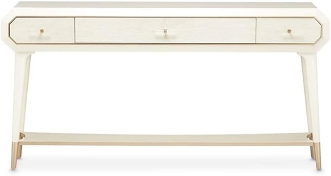 MICHAEL AMINI La Rachelle 3 Drawer Console Table in Champagne Ivory