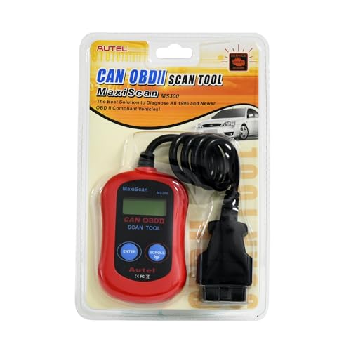 Autel MS300 OBD2 Scanner Code Reader, Turn Off Check Engine Light, Read & Erase Fault Codes, Check Emission Monitor Status CAN Diagnostic Scan Tool