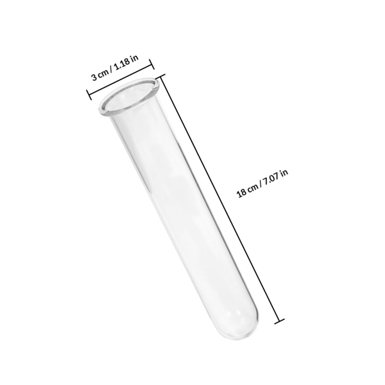 Healifty 4pcs Glass Hydroponic Tube Vase Set 2.5x3x18cm Test Tube Propagation Planter for Desktop Terrarium and Plant Propagation Home Décor