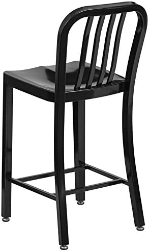 Flash Furniture Gael Commercial Grade 2 Pack 24" High Black Metal