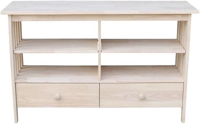 IC International Concepts, Mission Entertainment/TV Stand, Solid Real Wood