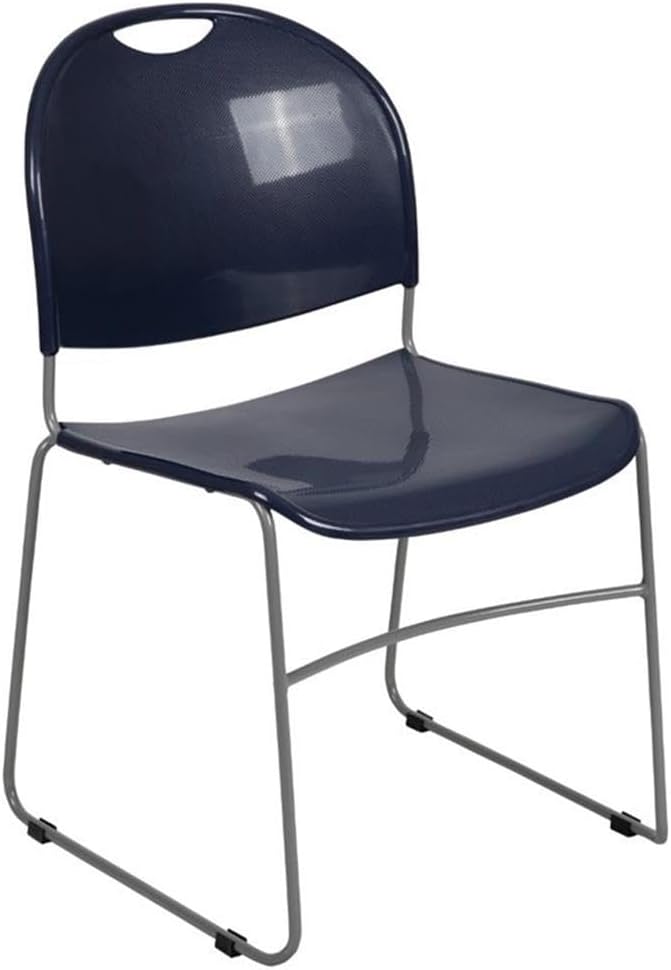 Flash Furniture HERCULES Series 880 lb. Capacity Navy Ultra-Compact Stack Chair