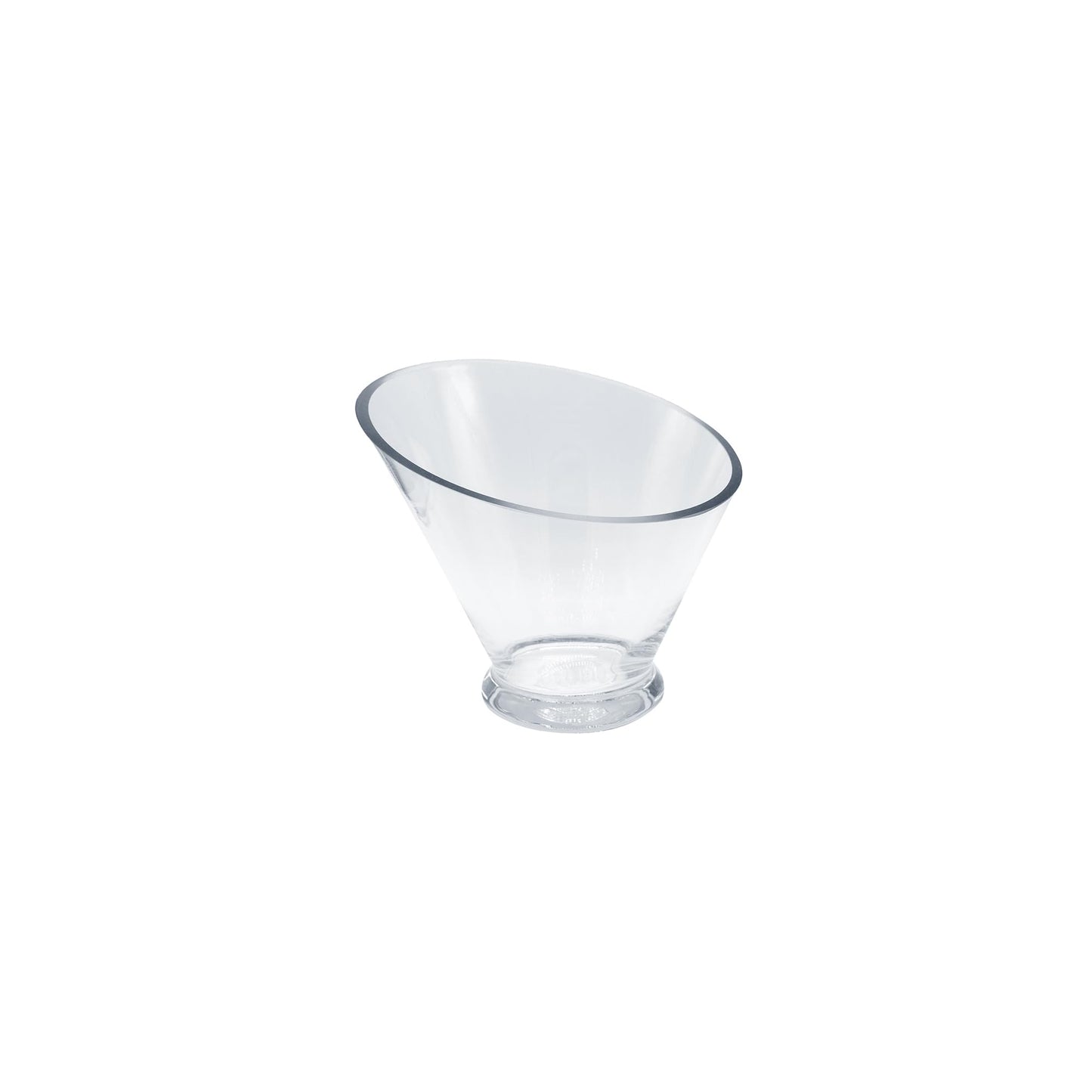 WGVI Slant Cut Calyx Glass Vase, Width 7.25", Height 6.25", Clear Terrarium, Candy Dish, Fruit Jar, Floral Container for Wedding Party Event, Home Office Decor, 1 Piece