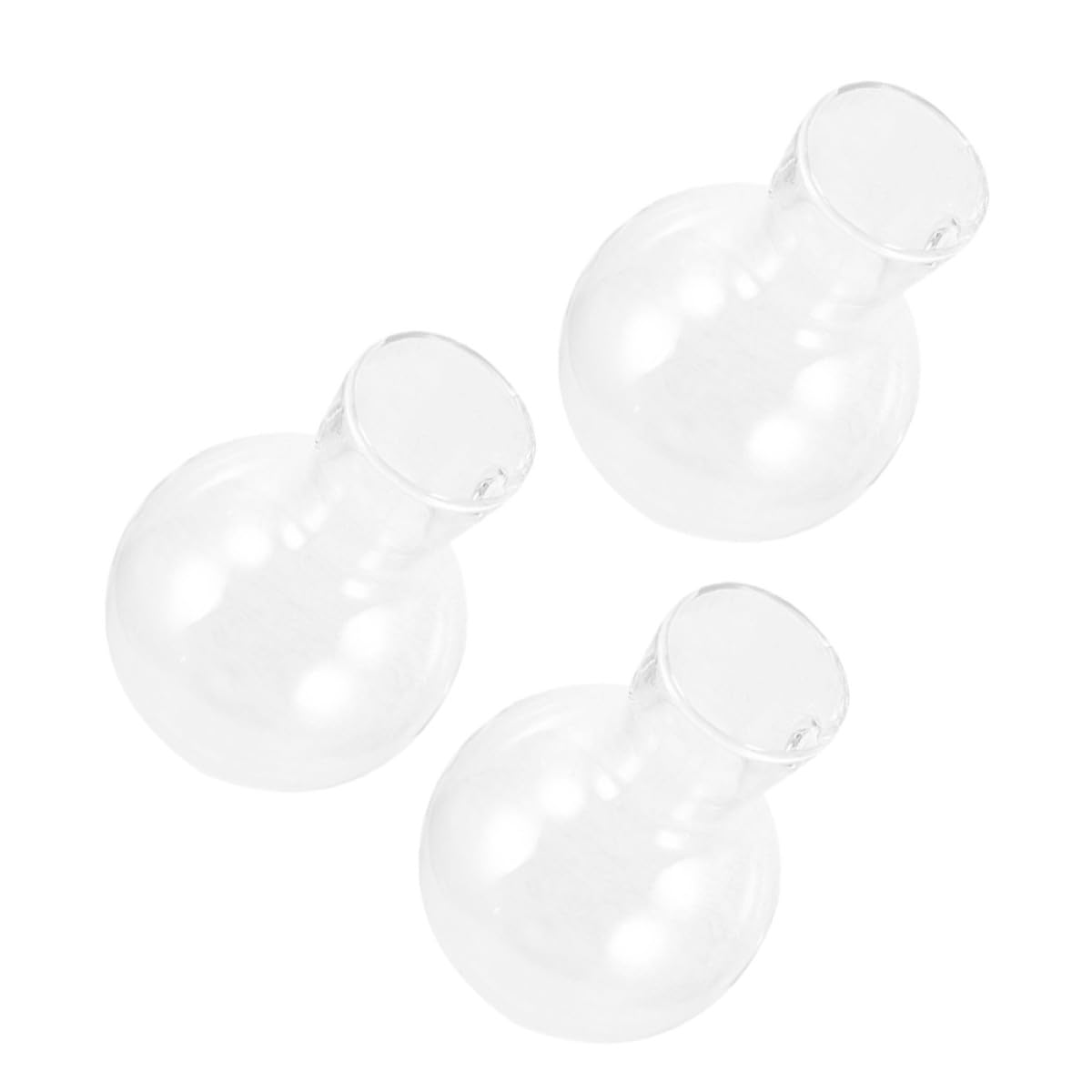 ULTECHNOVO 3pcs High Borosilicate Glass Hydroponic Plant Containers with Wooden Stand, Terrarium Holders for Home Decor and Indoor Propagation