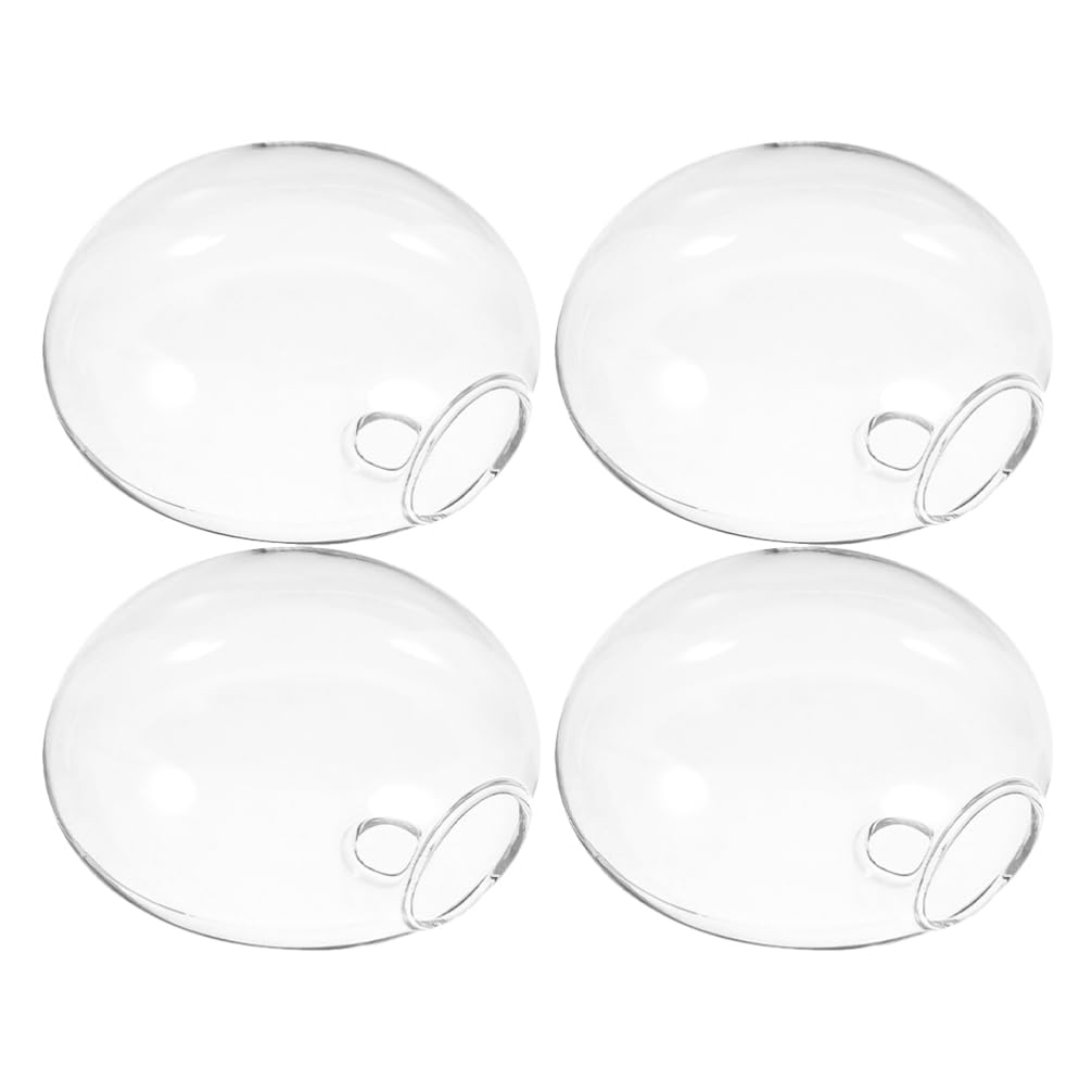 Luxshiny 4pcs Wall Mounted Hydroponic Glass for Indoor Plant Decor Hanging Terrarium for Home Office and Garden -Saving Design for Easy Plant Propagation