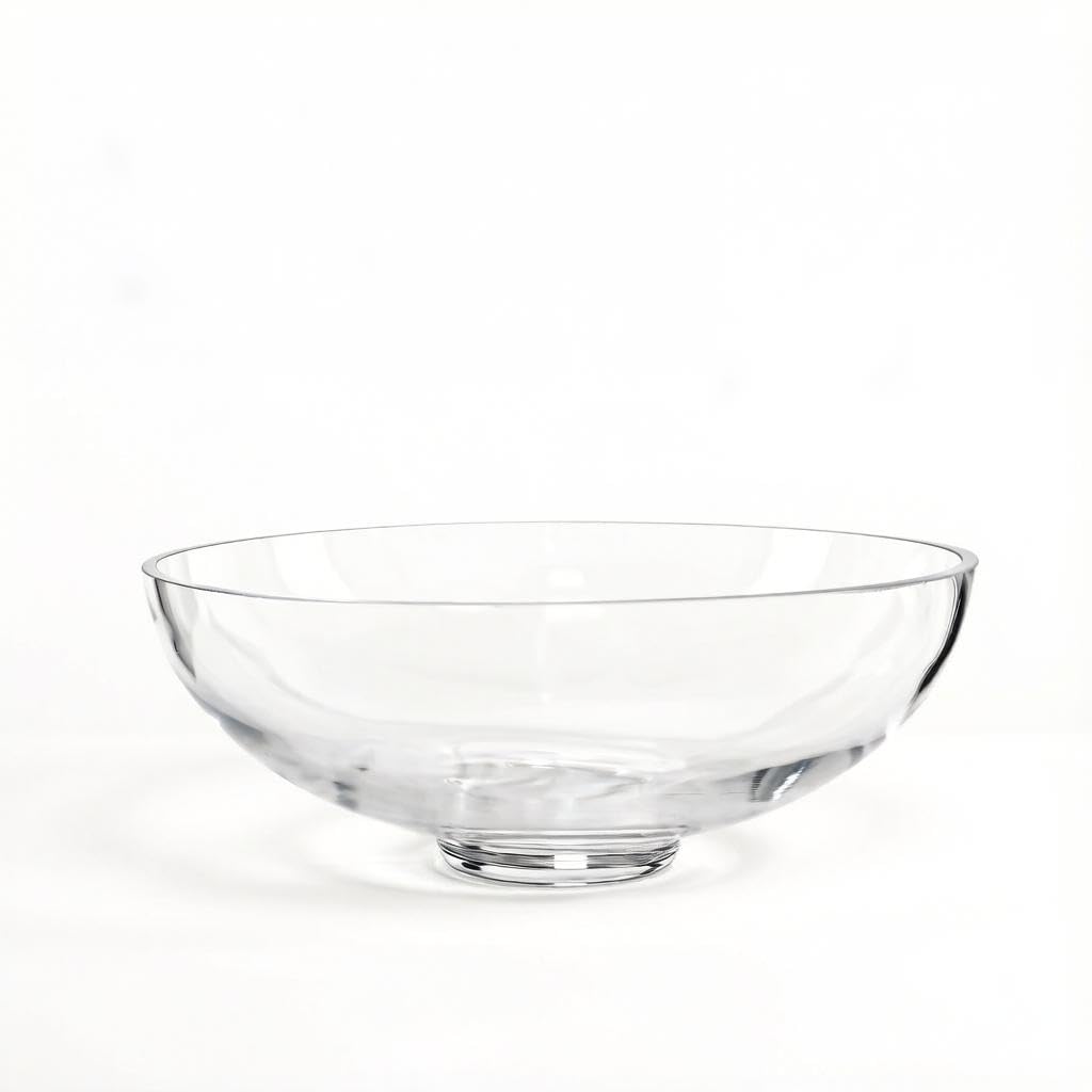 CYS EXCEL Glass Small Decorative Footed Bowl (H:3" D:8") Fruit Display Terrarium Compote Pedestal Vase Kitchen Table Centerpiece