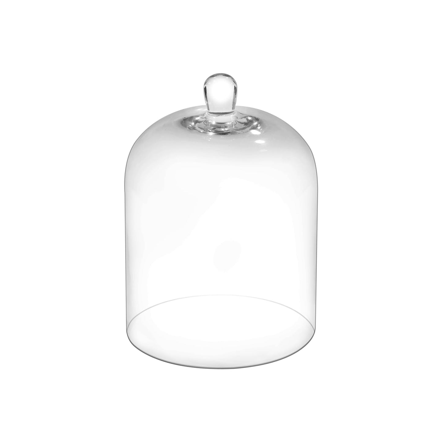 10.6" Tall Large Handmade Sturdy Glass Cloche, Dia 7.48" H 10.6", For Terrarium, Plants, Trinkets, Cakes, Figurines, LED Light String, Candle. Cloche Glass Dome, Bell Jar Display Case (1, 7.48"x10'6)