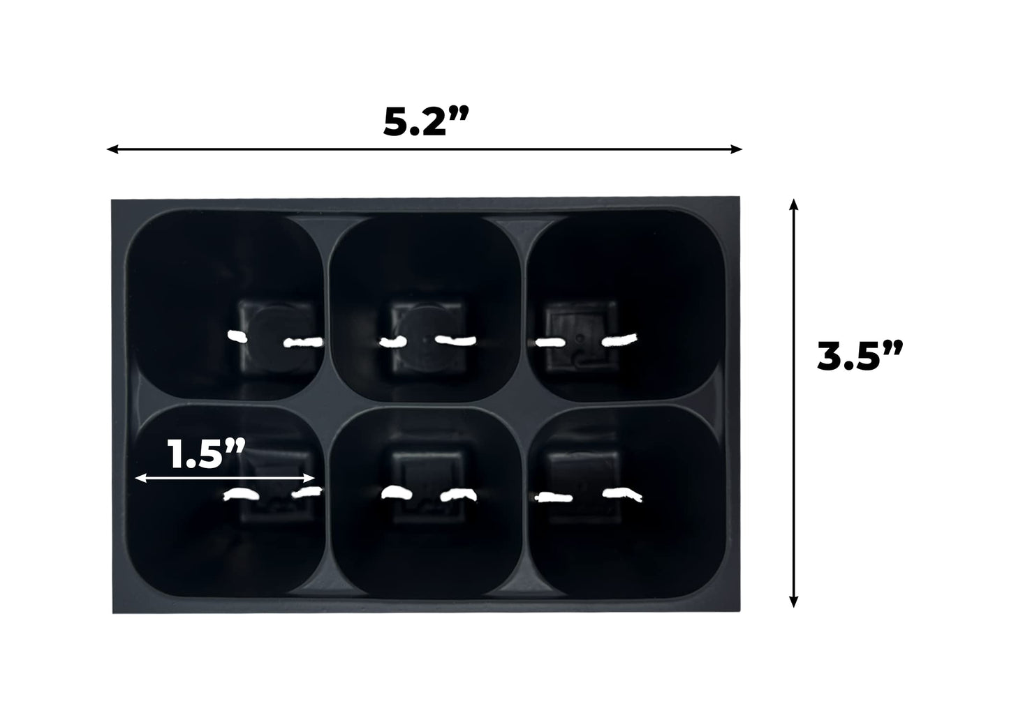 The Hydroponic City Seed Starter Tray, 720 Cells (120 Trays - 6 Cells Per Tray) + Plant Stakes