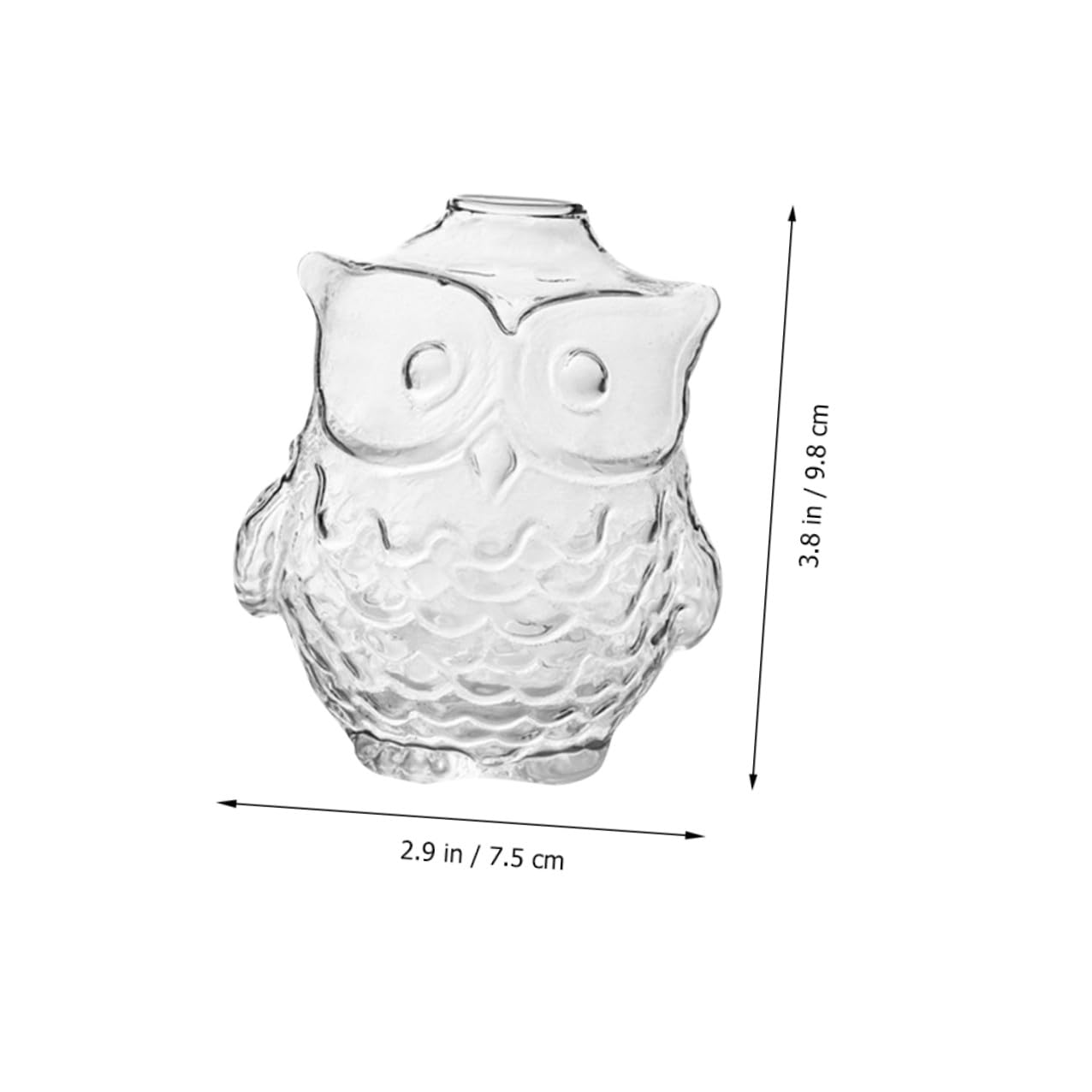 Alasum Owl Shaped Hydroponic Glass Vase 2pcs 9x7.5x8.5cm Table Glass Flower Vase for Home Office Decorative Plant Terrarium