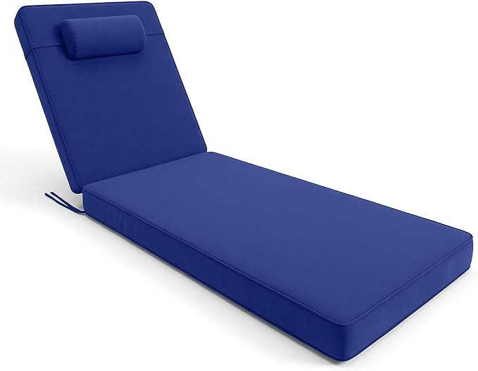 Chaise Lounge Cushion for Outdoor Furniture, Waterproof, Fade-Resistant and
