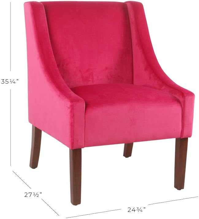 Homepop Home Decor | Upholstered Classic Swoop Arm Accent Chair | Accent Chairs