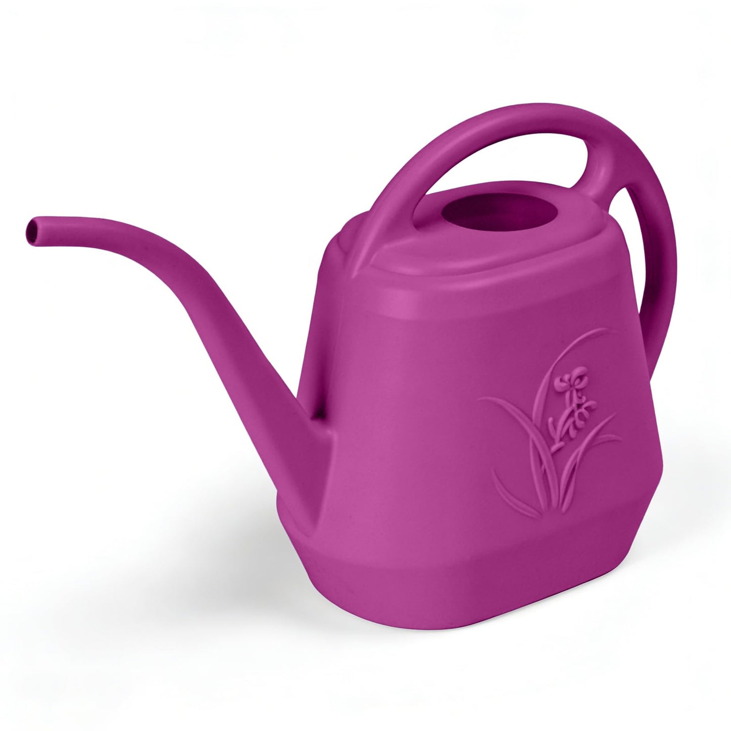 VKPLITE Plastic Watering Can - for Indoor and Outdoor Home Garden Plants - with Long Spout - Rose Red - 1/2 Gallon